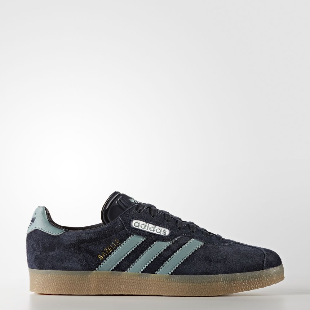 Adidas Gazelle Super - Originals γυναικεια - Σκουρο Μπλε/Γκρι/Χρυσο Χρωμα Μεταλλικός,Μέγεθος: EU 36